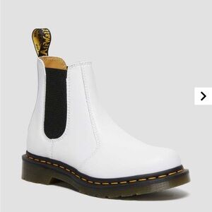 Dr. Martens Kids White and Black Chelsea Boots